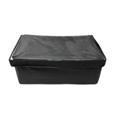 Flat Black Under-Bed Storage Box (46x19cm) | Clear Top Window & Sturdy Base